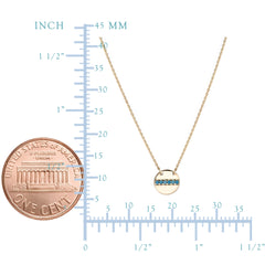 14K Yellow Gold Disc Pendant Necklace, 16" To 18" Adjustable fine designer jewelry for men and women