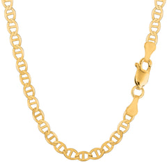 14k Yellow Gold Mariner Link Chain Necklace, 5.5 mm fine designer jewelry for men and women
