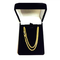 14K Yellow Gold Filled Solid Rope Chain Necklace, 2.1mm Wide fine designer jewelry for men and women