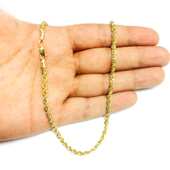 14K Yellow Gold Filled Solid Rope Chain Necklace, 3.2mm Wide fine designer jewelry for men and women