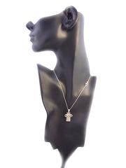 Sterling SilverRhodium Plated Greek Ionic Architecture Pendant fine designer jewelry for men and women