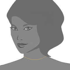 Saturn Chain Choker 14k Yellow Gold Necklace, 16" Adjustable fine designer jewelry for men and women