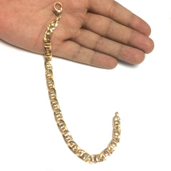 14k Yellow Gold Mariner Link Mens Bracelet, 8.5" fine designer jewelry for men and women