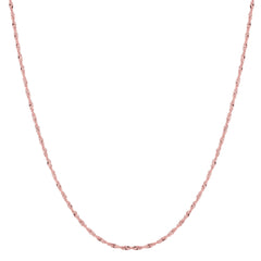 14k Rose Gold Singapore Chain Necklace, 1.0mm fine designer jewelry for men and women