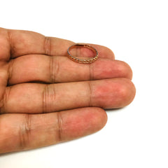 14k Rose Gold Twisted Cable Womens Ring, Size 7 fine designer jewelry for men and women