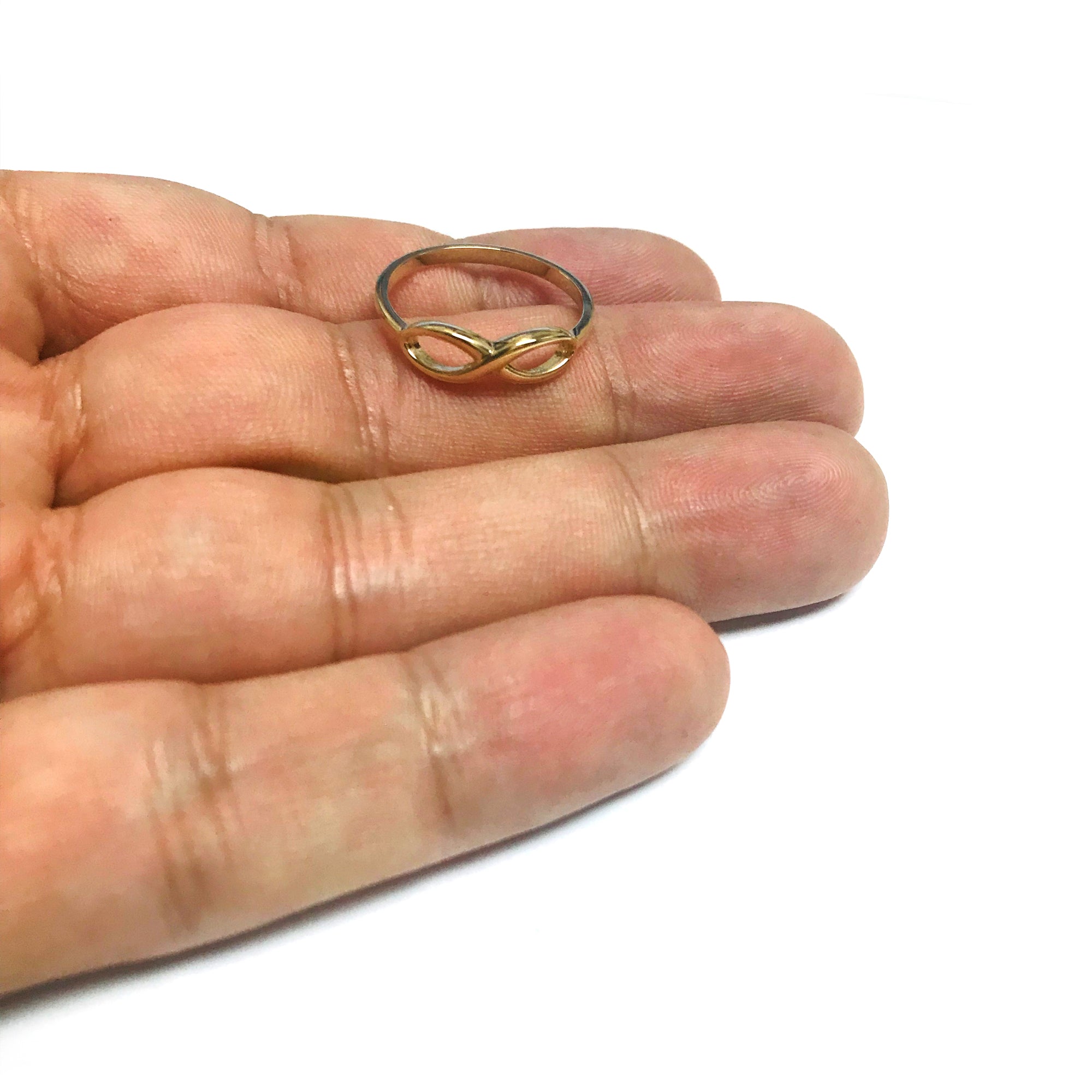 14K Yellow Gold Infinity Ring, Size 7 fine designer jewelry for men and women