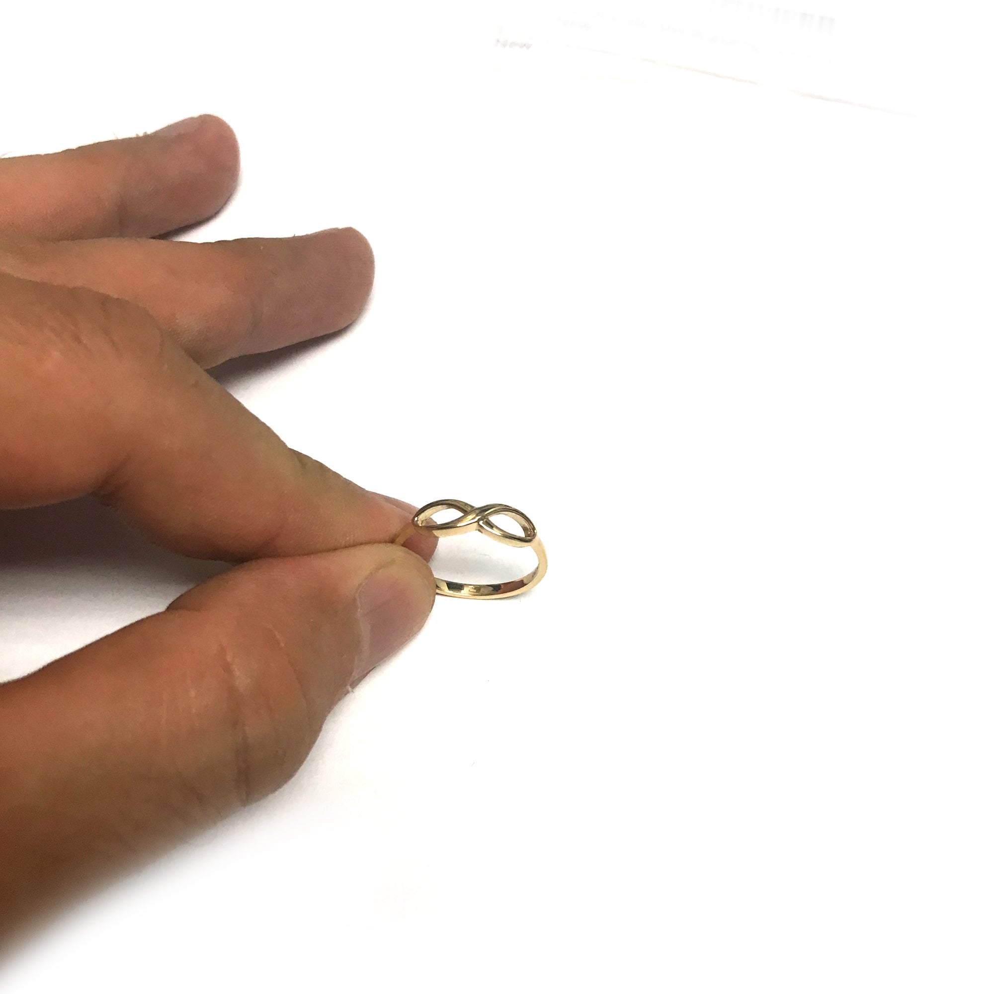 14K Yellow Gold Infinity Ring, Size 7 fine designer jewelry for men and women