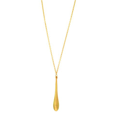 14k Yellow Gold Tear Drop Pendant Necklace, 18" fine designer jewelry for men and women
