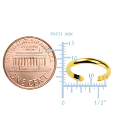 14K Yellow Gold Shiny Cuff Style Adjustable Toe Ring 3mm fine designer jewelry for men and women