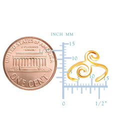 14K Yellow Gold Swirl Design Cuff Style Adjustable Toe Ring fine designer jewelry for men and women