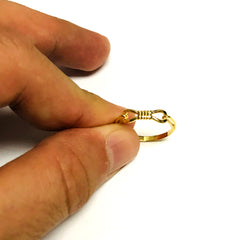 14K Yellow Gold Fancy Buckle Ring, Size 7 fine designer jewelry for men and women