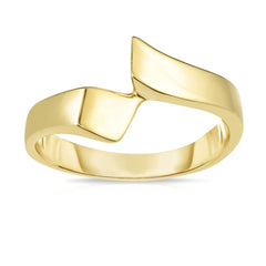 14k Yellow Gold Graduated Free Form Ring, Size 7 fine designer jewelry for men and women