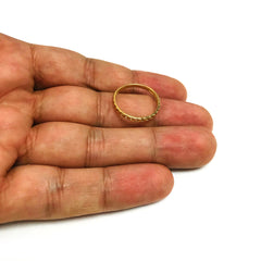 14k Yellow Gold Twisted Cable Womens Ring, Size 7 fine designer jewelry for men and women