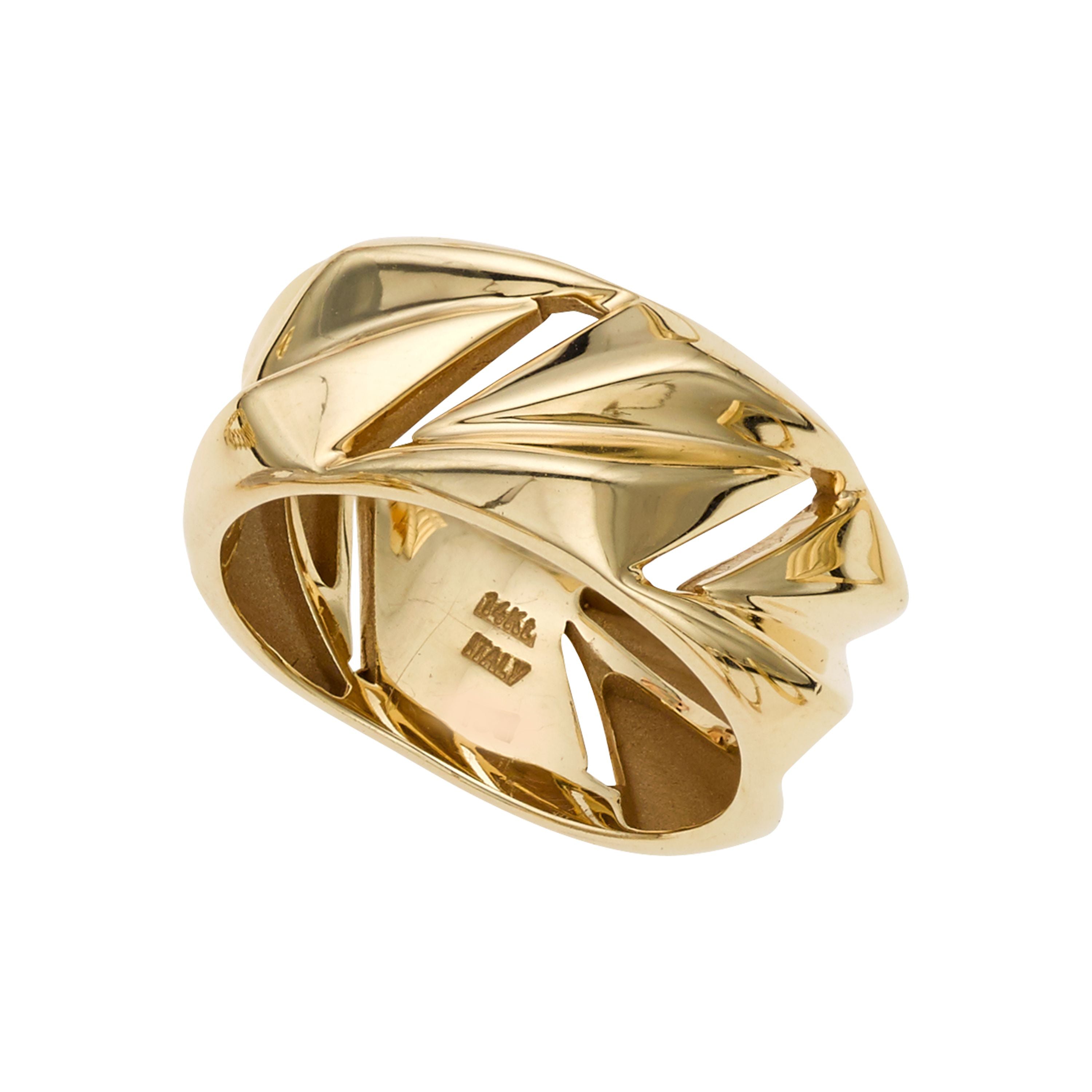 14k Yellow Gold Womens Band Ring, Size 7 – JewelryAffairs