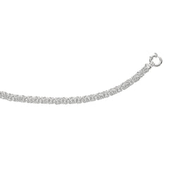 Sterling Silver Byzantine Style Women's Bracelet, 7.75" - JewelryAffairs