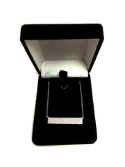Sterling Silver Wide Rectangle Bar Pendant CZ Necklace, 18" - JewelryAffairs