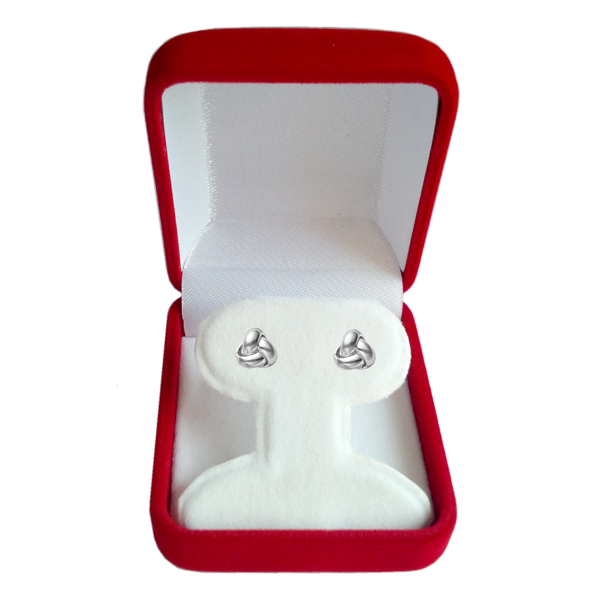 14k Gold Love Knot Stud Earrings, 6mm fine designer jewelry for men and women