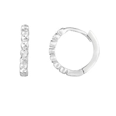 14K Gold Diamond Cut Round Huggie Hoop Earrings, 12mm fine designer jewelry for men and women