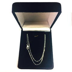 10k White Gold Cable Link Chain Necklace, 1mm, 18" fine designer jewelry for men and women