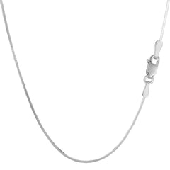 Sterling Silver Rhodium Plated Octagonal Snake Chain Necklace, 1,2mm fine designer jewelry for men and women