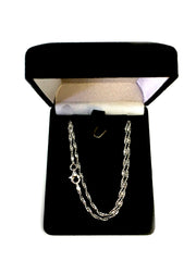 Sterling Silver Rhodium Plated Singapore Chain Necklace, 2.0mm fine designer jewelry for men and women