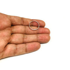 14k White Gold Twisted Cable Womens Ring, Size 7 fine designer jewelry for men and women