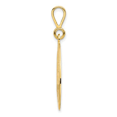 10k Yellow Gold St Christopher Medal Oval Pendant, 35x16mm