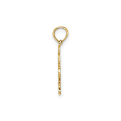 Jesus Cross and Heart Religious Pendant, 10K Yellow Gold, 17x14mm