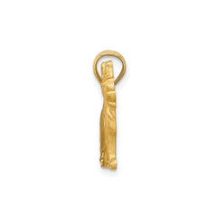 10k Yellow Gold Diamond-cut German Shepard Dog Pendant, 17X17mm