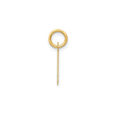 10K Yellow Gold Initial Letter Pendant Charm, Block Style, 13mm x 6mm