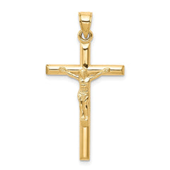 10k Yellow Gold Jesus Crucifix Cross Pendant, 32x19mm - JewelryAffairs