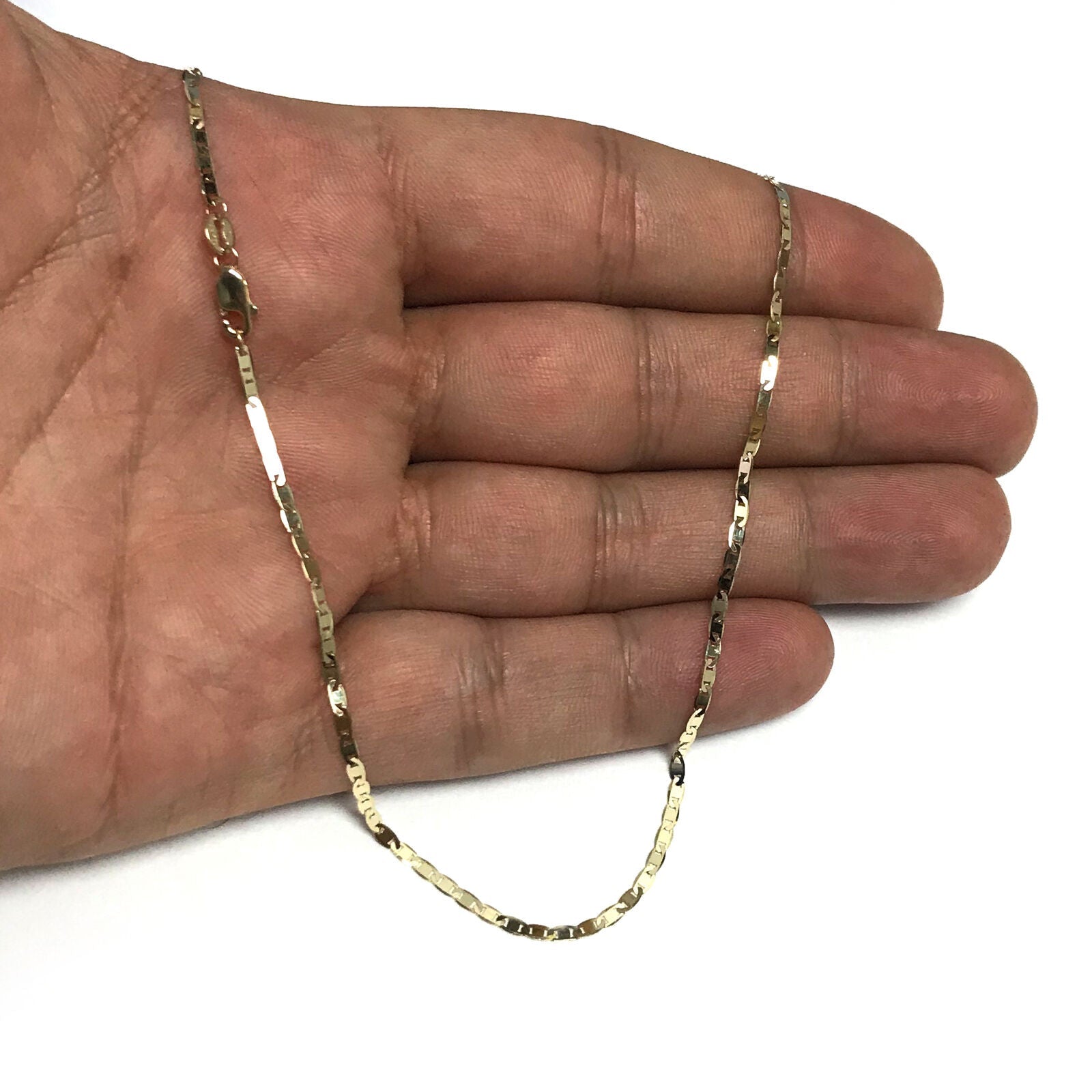 10k Yellow Gold Mariner Link Chain Necklace, 1.7mm - JewelryAffairs