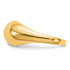 10K Yellow Gold Polished Dome Ring, Size 6