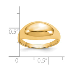 10K Yellow Gold Polished Dome Ring, Size 6