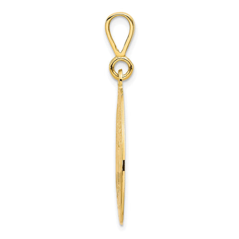 10k Yellow Gold St Christopher Medal Oval Pendant, 35x16mm
