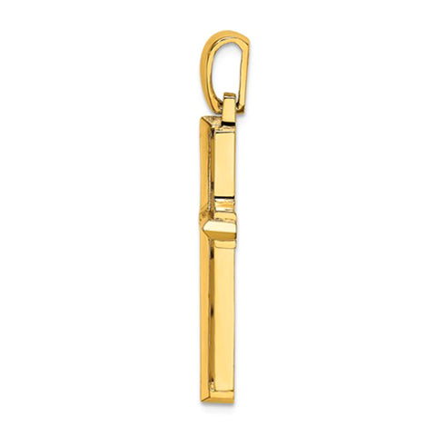 10k Yellow Gold Unisex Cross Charm Pendant