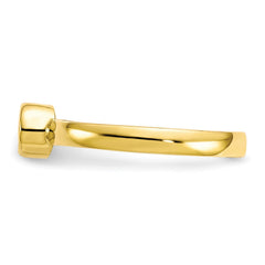 10K Yellow Real Solid Gold CZ Stone Toe Ring