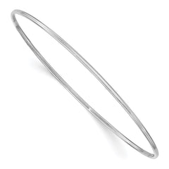 14k Gold 1.5mm High Polished Slip-on Bangle Bracelet, 8 Inches
