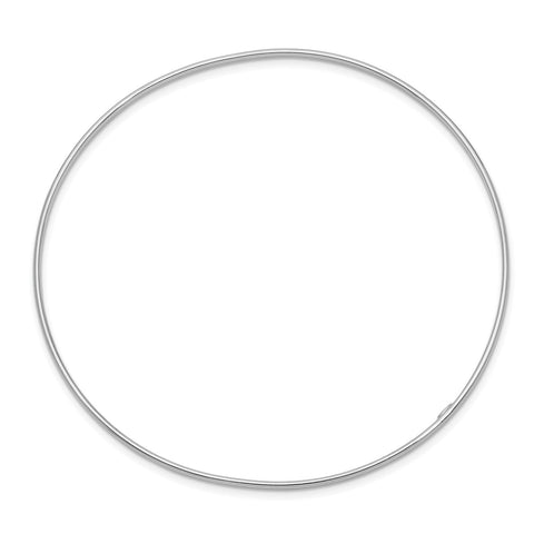 14k Gold 1.5mm High Polished Slip-on Bangle Bracelet, 8 Inches