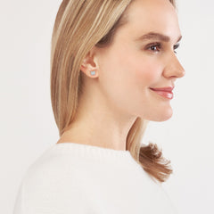 14k Gold Cat Stud Figure Earrings, 10mm
