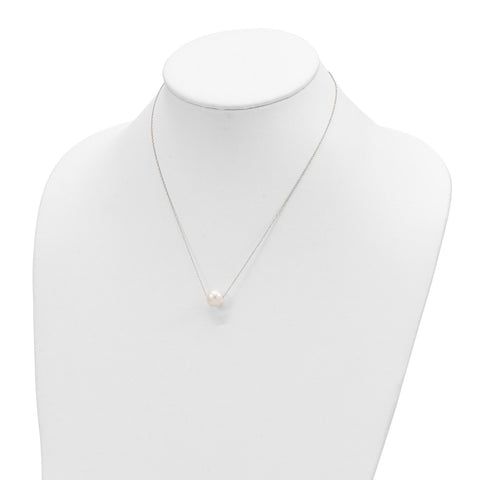 14k Gold Fresh Water 11mm Pearl Necklace, 17"