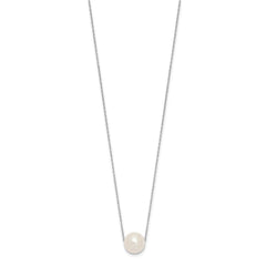 14k Gold Fresh Water 11mm Pearl Necklace, 17"
