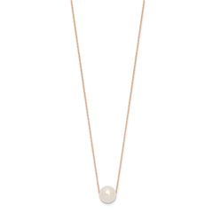 14k Gold Fresh Water 11mm Pearl Necklace, 17"