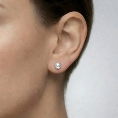 14k Gold Hammered Finish Ball Stud Earrings, 7mm
