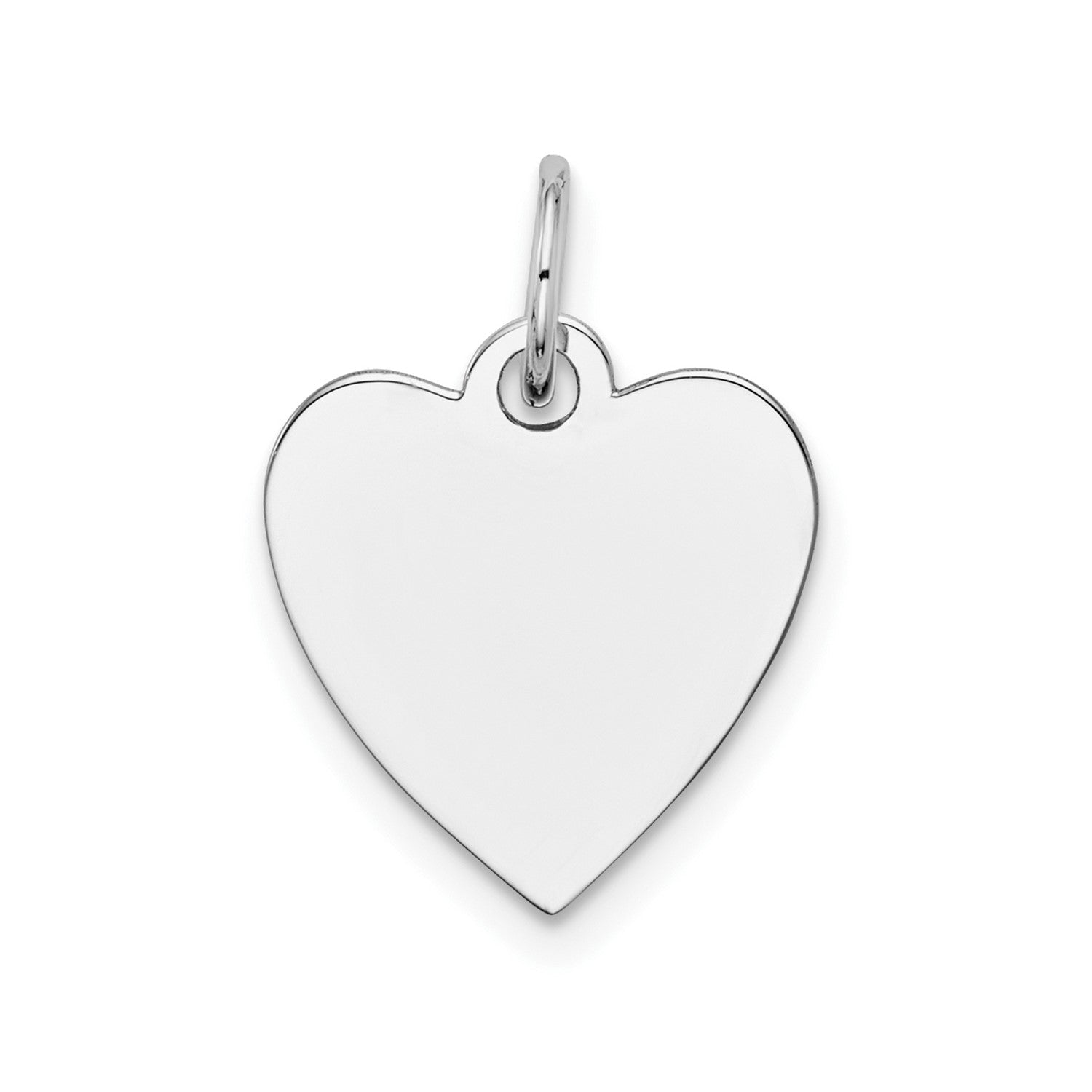 14k Gold Heart Shaped Engravable Charm Pendant,14x15mm