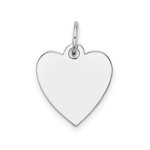 14k Gold Heart Shaped Engravable Charm Pendant,14x15mm