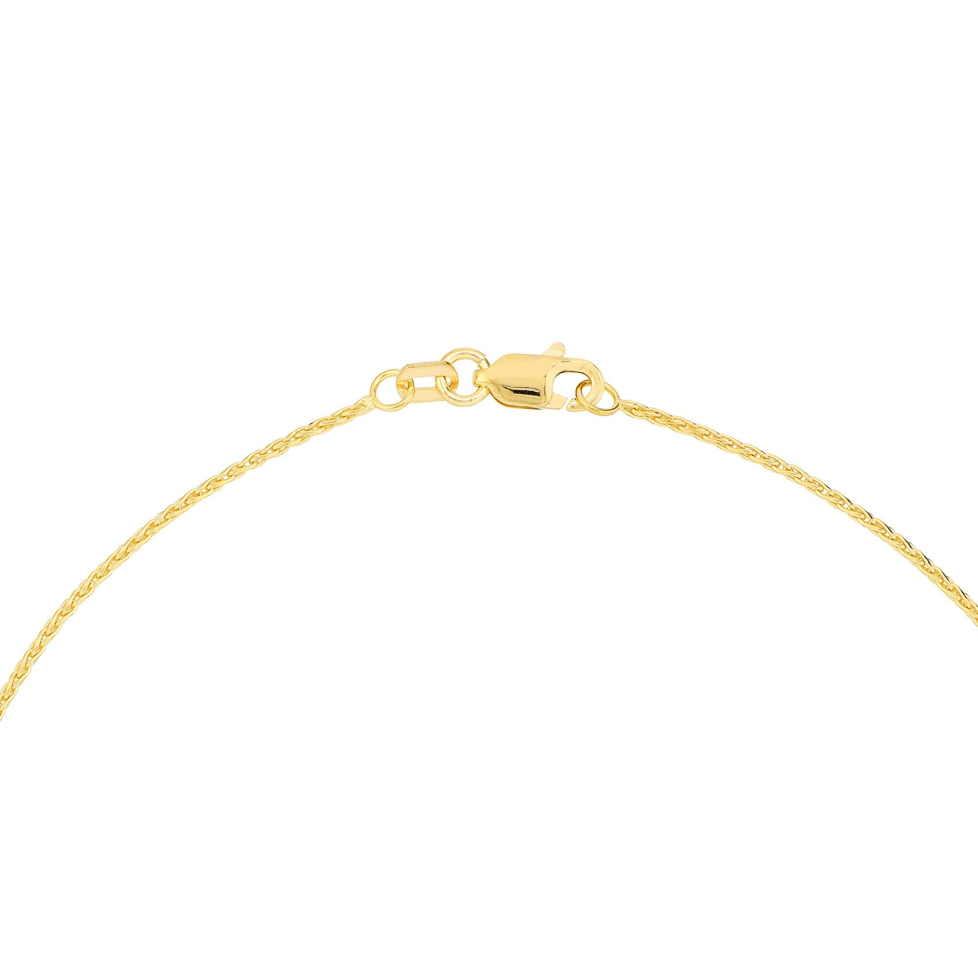 14k Gold Wheat 1.05mm Diamond Cut Chain Anklet, 10" - JewelryAffairs