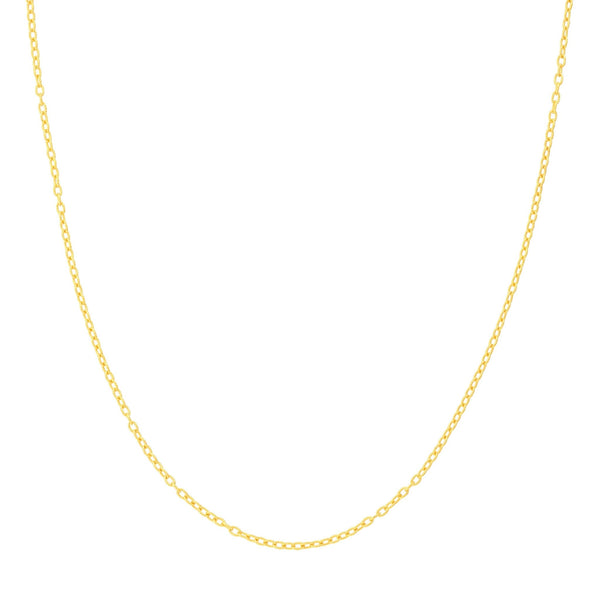 14k Real Solid Gold 1.90mm Rolo Chain Necklace