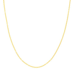 14k Real Solid Gold 1.90mm Rolo Chain Necklace