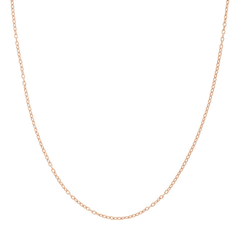 14k Real Solid Gold 1.90mm Rolo Chain Necklace